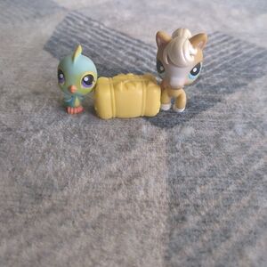 Littlest Pet Shop LPS Horse and Blue Bird Pet Pairs #123 #124